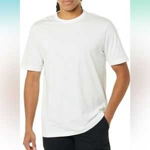Amazon Aware Men's Organic Cotton Crew Short-Sleeve T-Shirt white size small